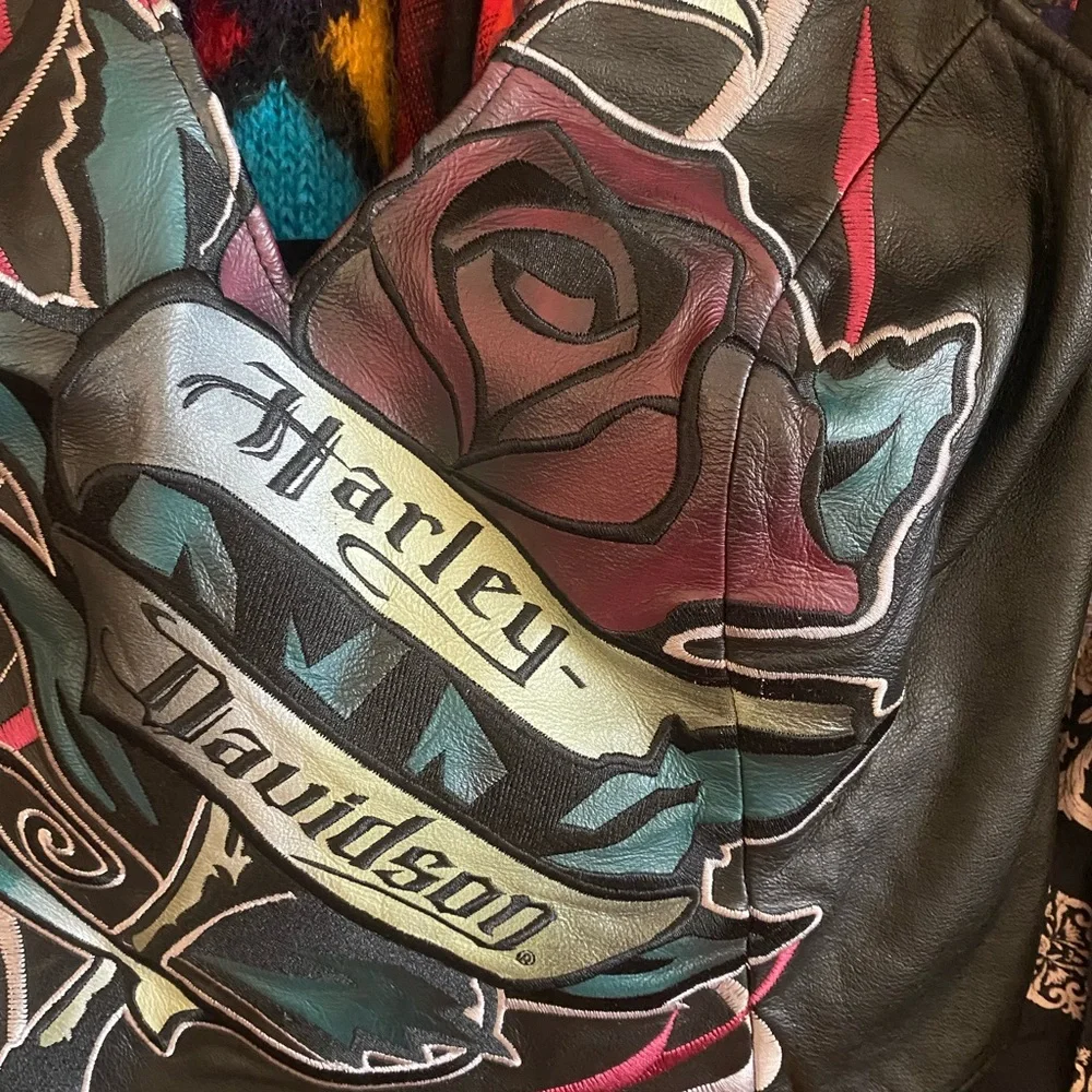 Harley Davidson Leather Halter Top - Picture 2 of 10